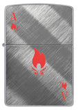 Zippo Flame Ace Design Diagonal Weave 48451