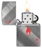 Zippo Flame Ace Design Diagonal Weave 48451