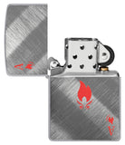 Zippo Flame Ace Design Diagonal Weave 48451