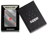 Zippo Flame Ace Design Diagonal Weave 48451