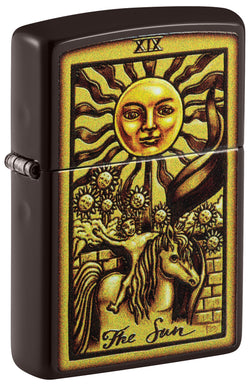 Zippo The Sun Tarot Card Design Brown 48452