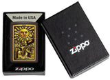 Zippo The Sun Tarot Card Design Brown 48452