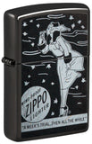 Zippo Windy Design High Polish Black 48456