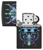 Zippo Cyber Skull Design Black Matte 48516
