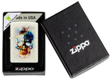 Zippo Skull Print Design Glow in The Dark Matte 48563