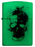 Zippo Skull Print Design Glow in The Dark Matte 48563