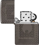 Zippo Flame Pattern Design Armor Black Ice 48569