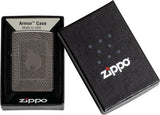 Zippo Flame Pattern Design Armor Black Ice 48569