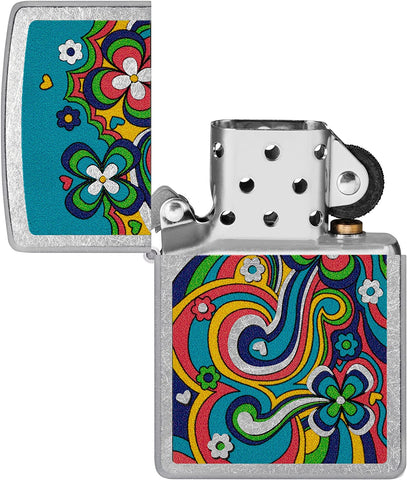 Zippo Flower Power Design Street Chrome 48579 – Real Guts Outdoor