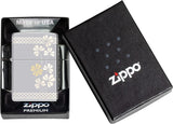 Zippo Laser 360° Clover Design High Polish Chrome 48586