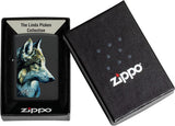 Zippo Linda Pickens Wolf Design Black Matte 48598