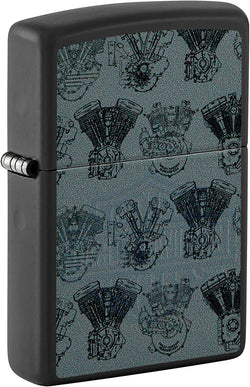 Zippo Harley-Davidson Black Light Logo Black Matte 48600