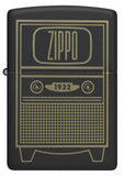 Zippo Vintage TV Design Black Matte 48619