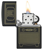 Zippo Vintage TV Design Black Matte 48619