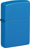 Zippo Sky Blue Matte Logo Classic 48628ZL