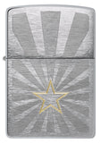 Zippo Star Design Brushed Chrome 48657