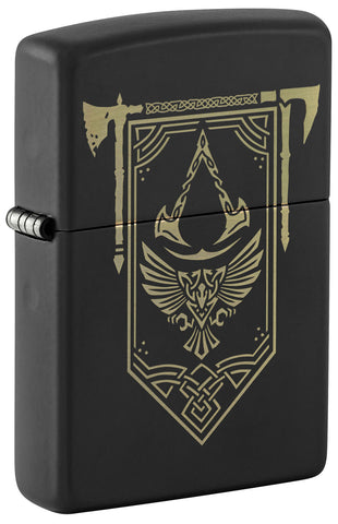 Zippo Assassin's Creed Valhalla Laser Engrave Black Matte 48669