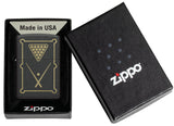 Zippo Table Tennis Laser Engrave Black crackle 48672