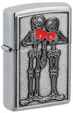 Zippo Couple Love Emblem Brushed Chrome 48688