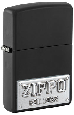 Zippo Emblem Attached Black Matte 48689