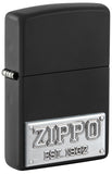 Zippo Emblem Attached Black Matte 48689