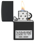 Zippo Emblem Attached Black Matte 48689