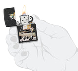 Zippo Norman Rockwell Color Image/Laser Engrave Black Matte 48699