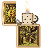 Zippo Tarot Card Brushed Brass 48758