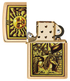 Zippo Tarot Card Brushed Brass 48758