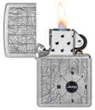 Zippo Jeep Map Street Chrome 48765