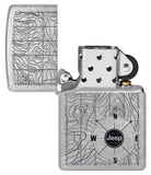 Zippo Jeep Map Street Chrome 48765