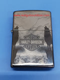 Zippo Harley Davidson Howling Wolves Design Black Ice 48799