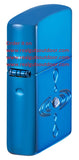 Zippo Simple Water Drop Metal Construction High Polish Blue 48918