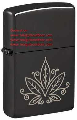 Zippo Plant Design High Polish Black 48926