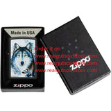 Zippo Lindsay Kivi Wolf Color Image Black Matte 48936