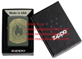 Zippo Wood Ring Design Green Matte 48959