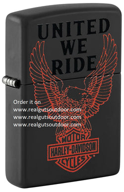 Zippo Harley Davidson Design Black Matte 48983