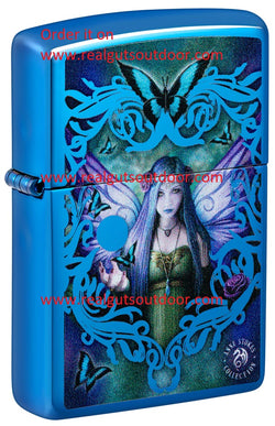 Zippo Anne Stokes Mystic Aura Fairy Design High Polish Blue 48985