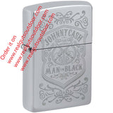 Zippo Johnny Cash Elegant Lustre Design High Polish Chrome 48991