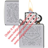 Zippo Johnny Cash Elegant Lustre Design High Polish Chrome 48991