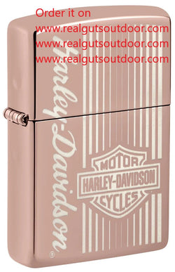 Zippo Harley Davidson Design High Polish Rose Gold 48992