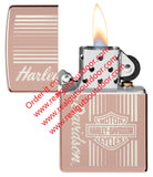 Zippo Harley Davidson Design High Polish Rose Gold 48992