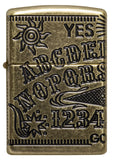 Zippo Armor Antique Brass Ouija Board Design Deep Carved Multicut 49001