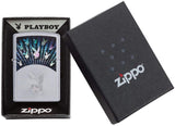 Zippo Playboy Engraved Bunny & Graphics Satin Chrome 49002