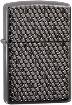 Zippo Hexagon Design Black Ice Hexagon 49021