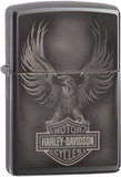 Zippo Harley-Davidson Eagle Soars Black Ice 49044