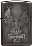 Zippo Harley-Davidson Eagle Soars Black Ice 49044