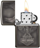 Zippo Harley-Davidson Eagle Soars Black Ice 49044