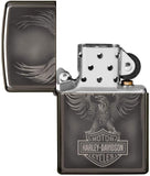 Zippo Harley-Davidson Eagle Soars Black Ice 49044