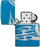 Zippo Tattoo Design High Polish Blue 49048